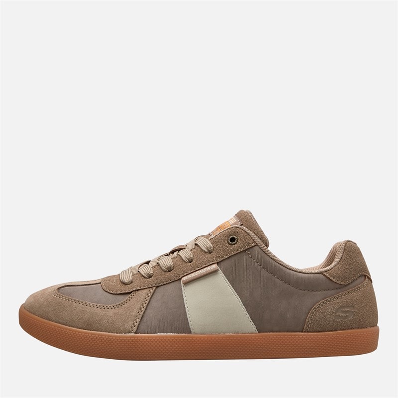 SKECHERS Mens Placer Camilo Trainers Taupe - Image 1