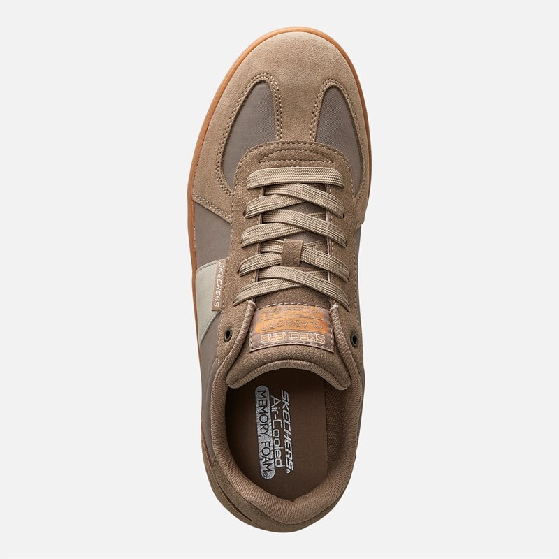 SKECHERS Mens Placer Camilo Trainers Taupe - Image 4
