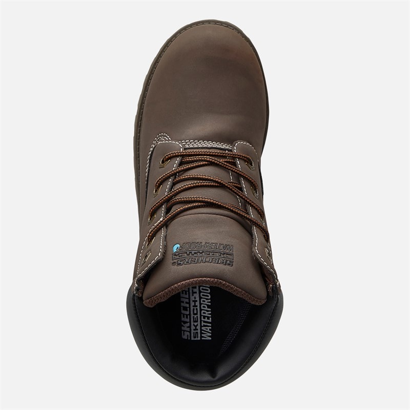 SKECHERS Kids Waterproof Power Reach Hydro Tread Boots Dark Brown - Image 4
