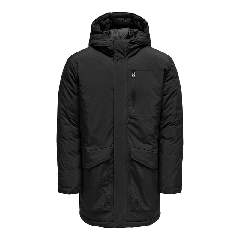 ONLY & SONS Mens Global Parka Jacket Black - Image 1