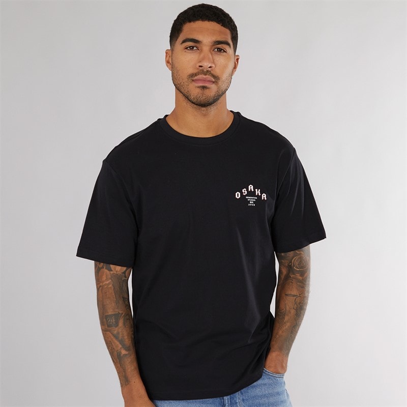 ONLY & SONS Mens Tristan Relaxed T-Shirt Black/Osaka Dragon - Image 2
