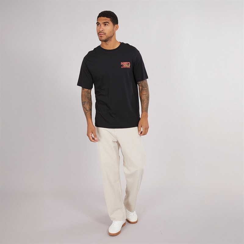 ONLY & SONS Mens Tristan Relax T-Shirt Black/Sonnys Italy - Image 4