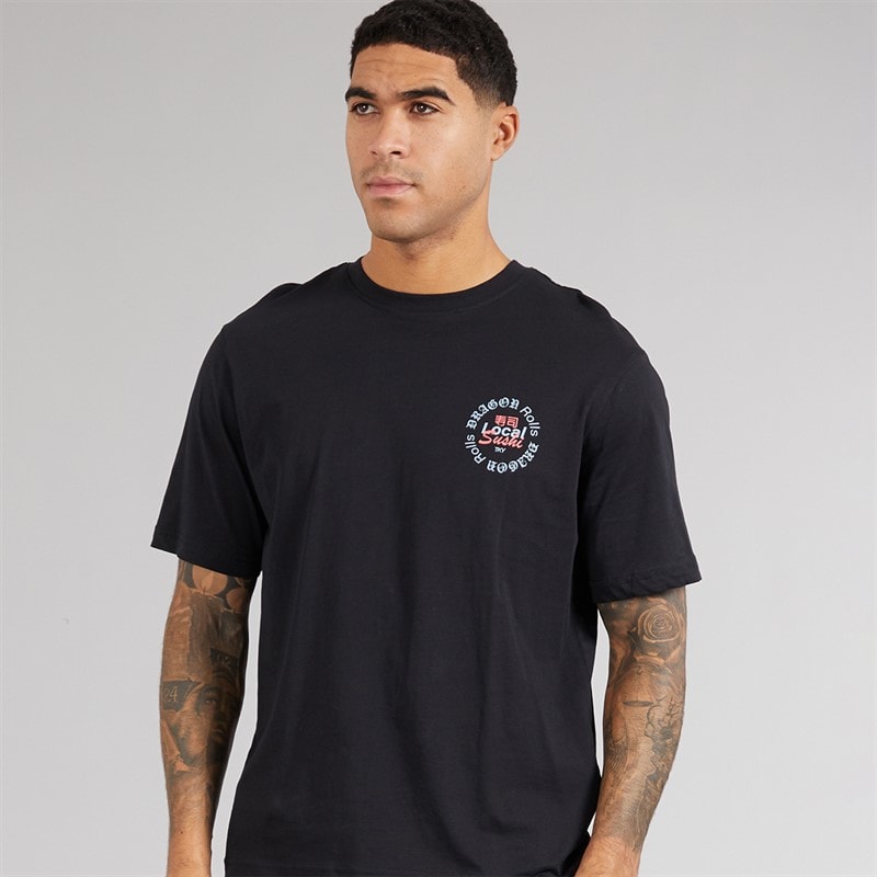 ONLY & SONS Mens Tristan Relaxed T-Shirt Black/Sushi - Image 2