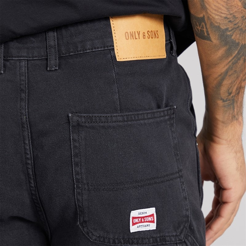 ONLY & SONS Mens Edge Straight Jeans Black - Image 3