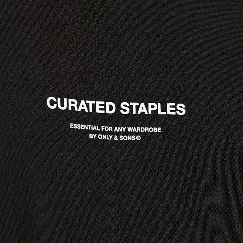 ONLY & SONS Mens Curated Relaxed T-Shirt Black - Image 3