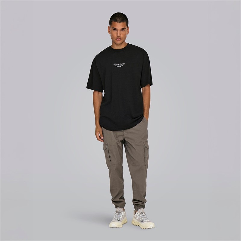 ONLY & SONS Mens Curated Relaxed T-Shirt Black - Image 4