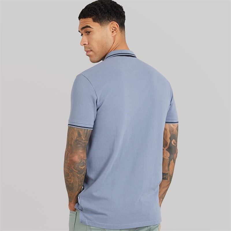ONLY & SONS Mens Fletcher Slim Polo Shirt Flint Stone - Image 2