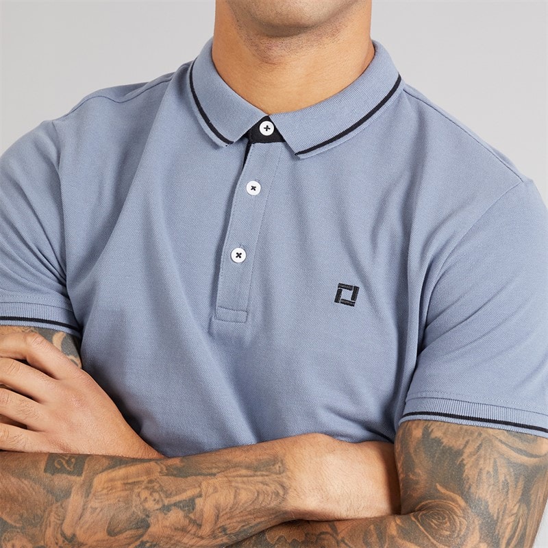 ONLY & SONS Mens Fletcher Slim Polo Shirt Flint Stone - Image 3