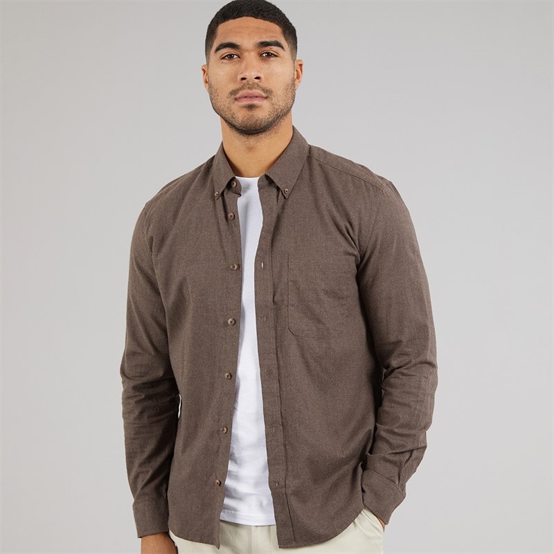 ONLY & SONS Mens Jupiter Long Sleeve Shirt Demitasse