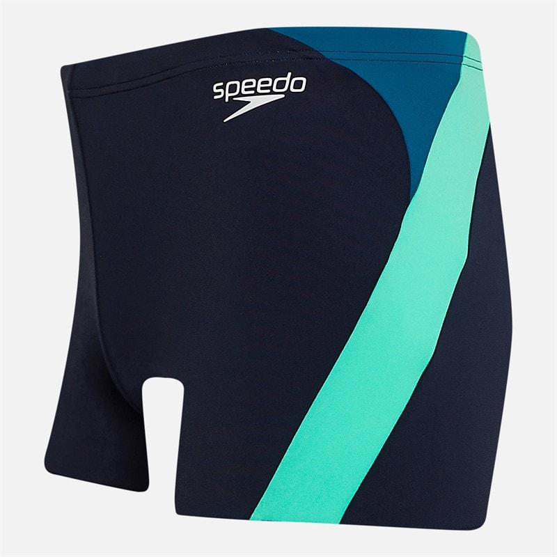 Speedo Mens Hyperboom Logo Splice Aquashorts Navy - Image 3
