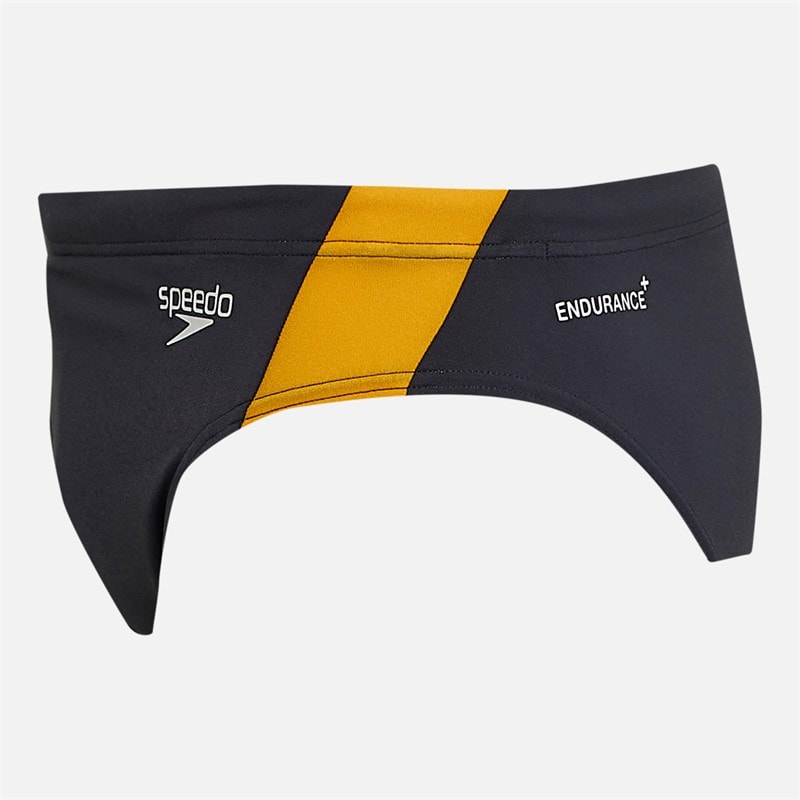 Speedo Mens Hyperboom Logo Splice 7cm Swimming Briefs Light Grey - Image 3