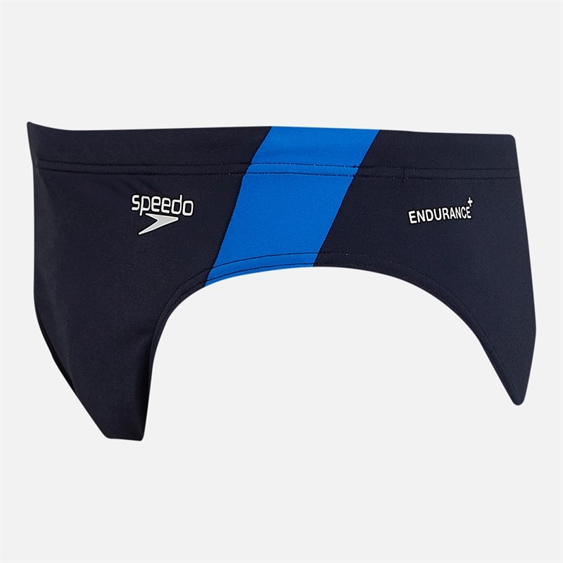 Speedo Mens Hyperboom Logo Splice 7cm Swimming Brief Navy - Image 3