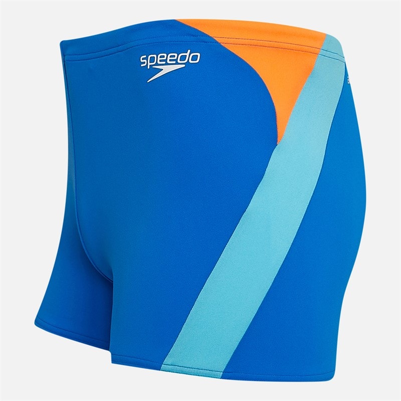 Speedo Mens Hyperboom Logo Splice Aquashorts Blue - Image 3