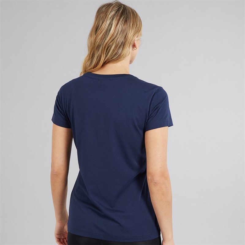 Speedo Womens Club Plain T-Shirt Navy - Image 2