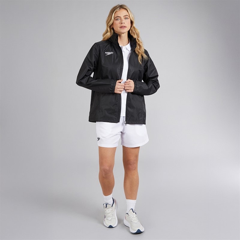 Speedo Womens Club Vaposhield Full Zip Rain Jacket Black - Image 4