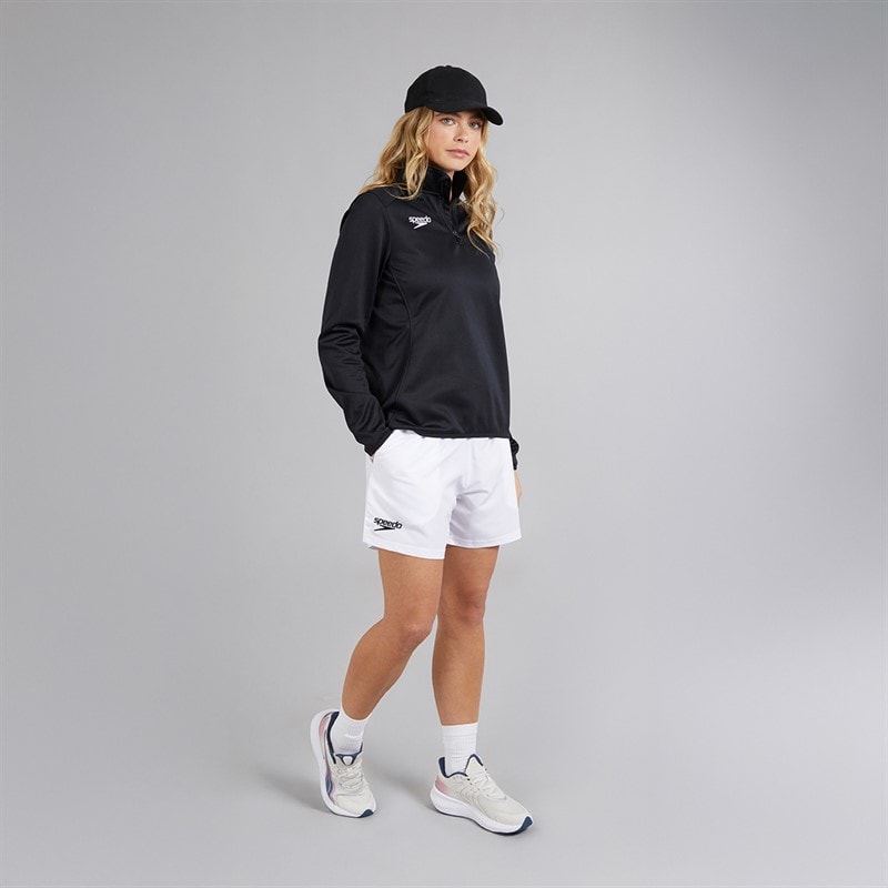 Speedo Womens Club 1/2 Zip Mid Layer Training Top Black - Image 4