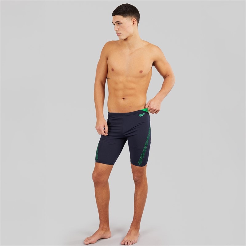 Speedo Mens Hyperboom Splice Jammer Swim Shorts Navy/Grey - Image 4