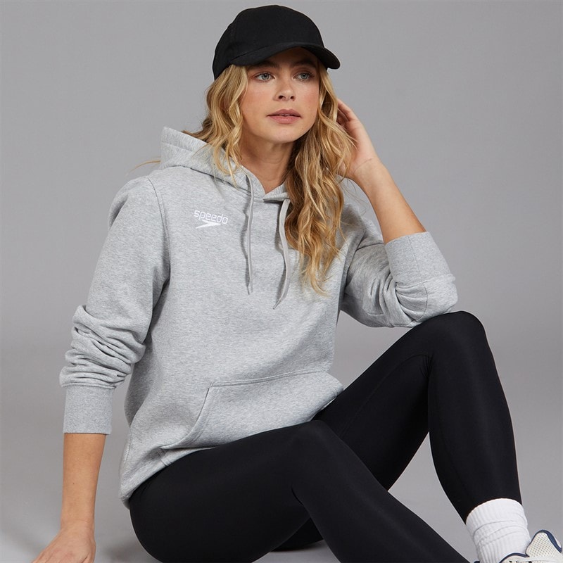 Speedo Womens Club Hoodie Grey Marl - Image 1