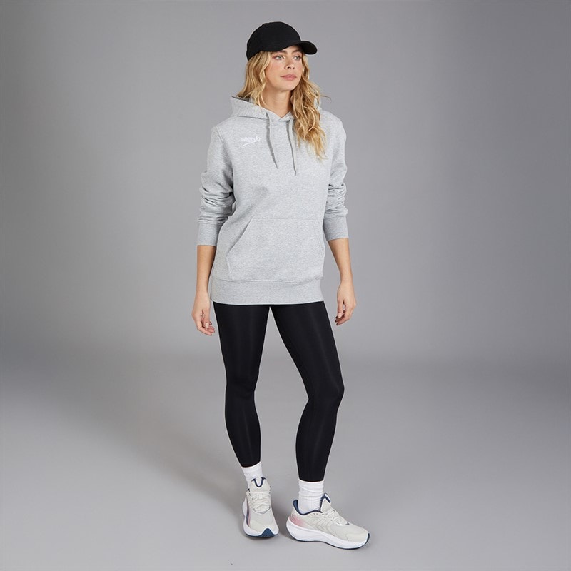 Speedo Womens Club Hoodie Grey Marl - Image 4