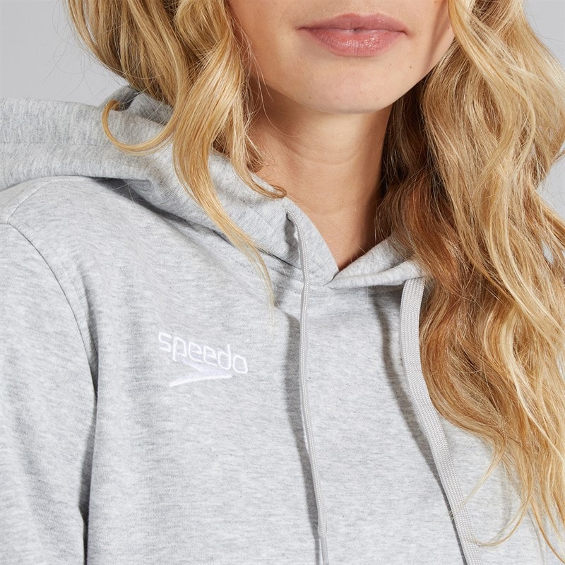 Speedo Womens Club Hoodie Grey Marl - Image 5