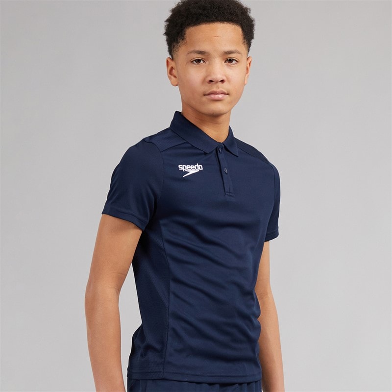 Speedo Junior Club Dry Polo Shirt Navy - Image 1