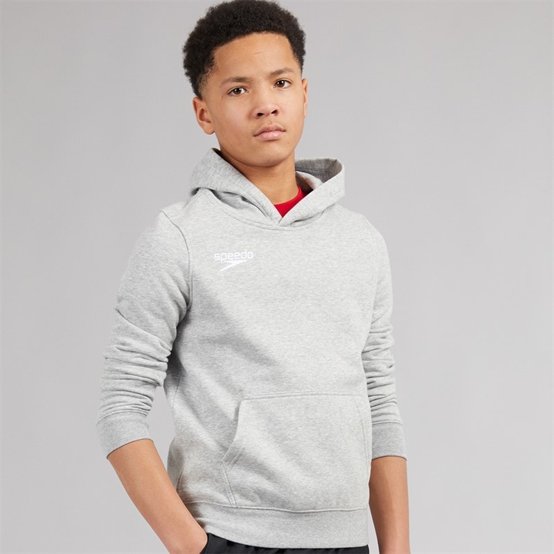 Speedo Junior Club Hoodie Grey Marl - Image 1