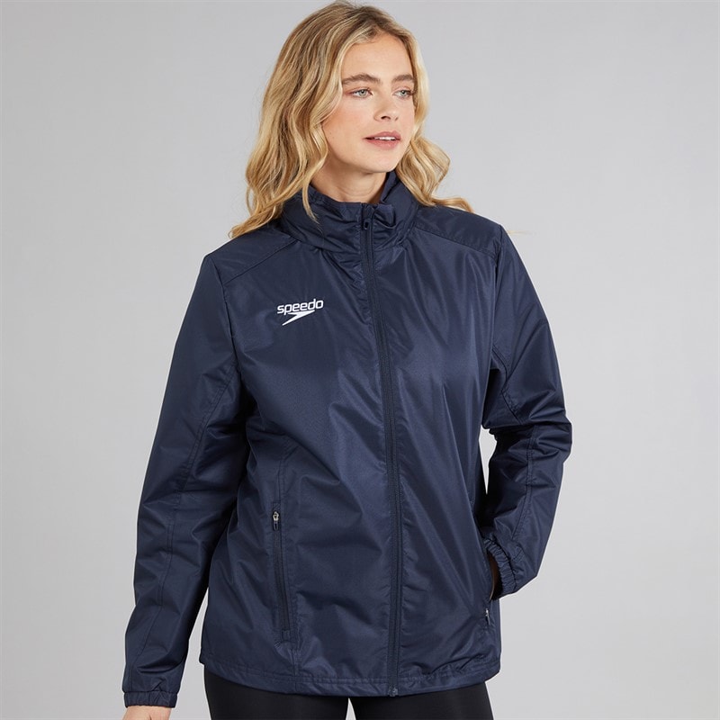 Speedo Womens Club Vaposhield Full Zip Rain Jacket Navy - Image 3