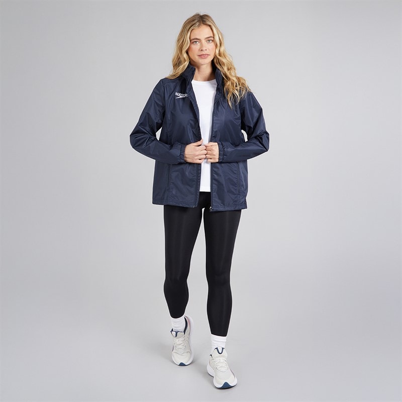 Speedo Womens Club Vaposhield Full Zip Rain Jacket Navy - Image 4