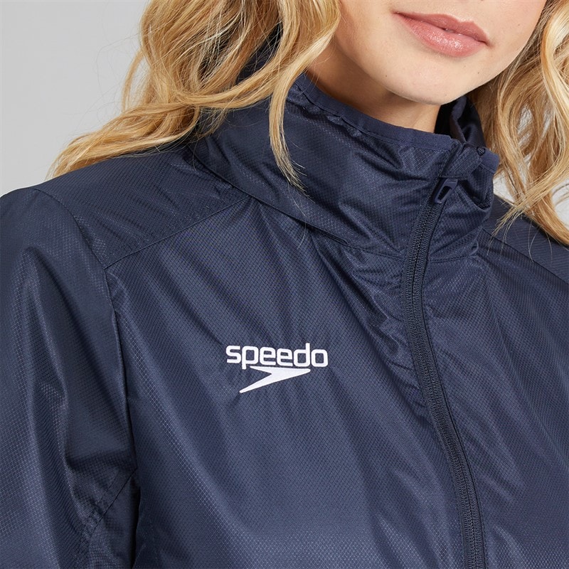 Speedo Womens Club Vaposhield Full Zip Rain Jacket Navy - Image 5