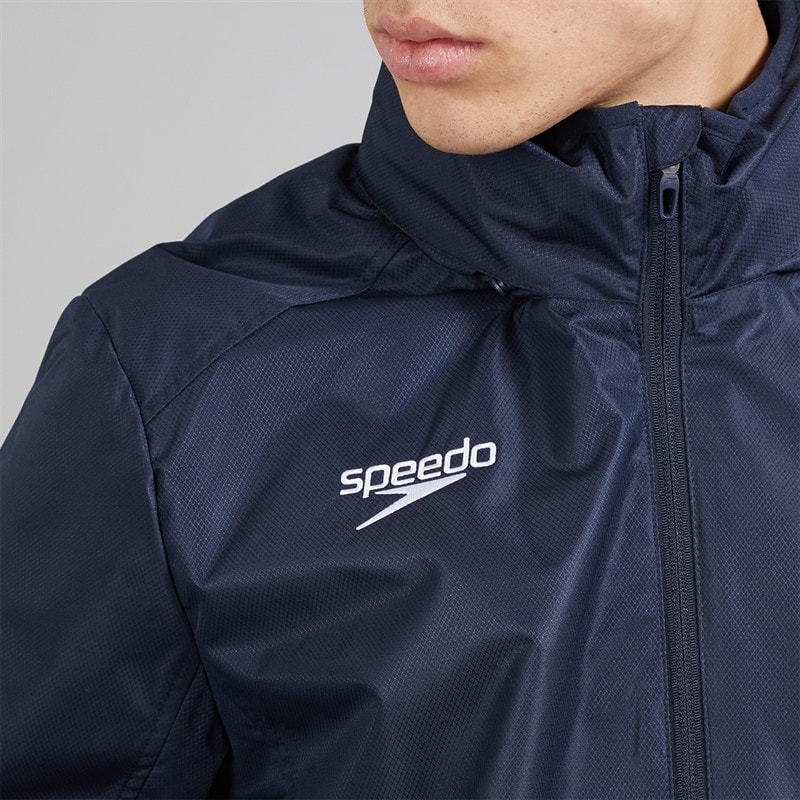 Speedo Mens Club Vaposhield Full Zip Rain Jacket Navy - Image 3