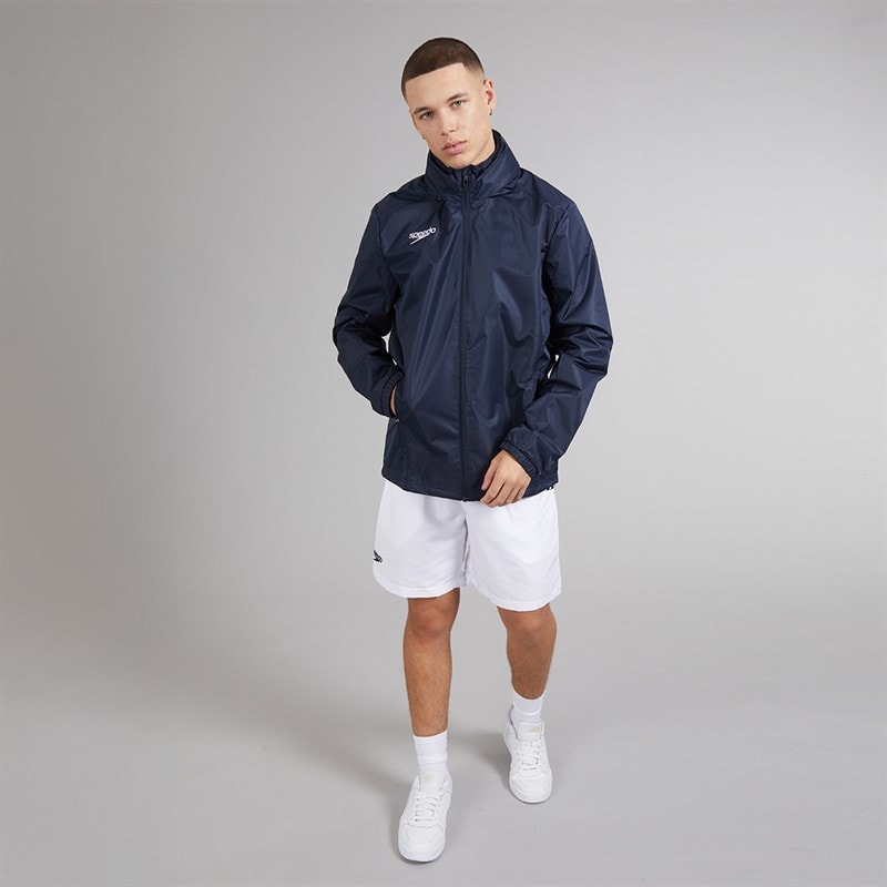 Speedo Mens Club Vaposhield Full Zip Rain Jacket Navy - Image 4
