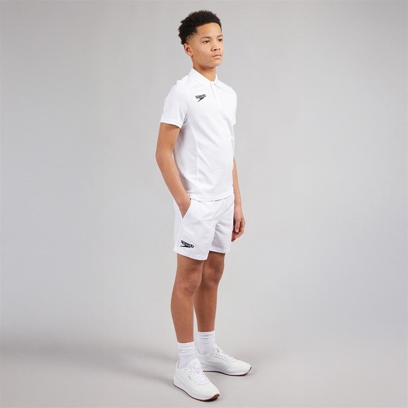 Speedo Junior Club Dry Polo Shirt White - Image 4