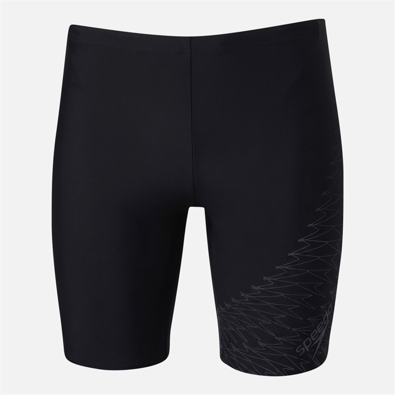 Speedo Mens Medley Logo Jammers Grey Lead/Black - Image 1