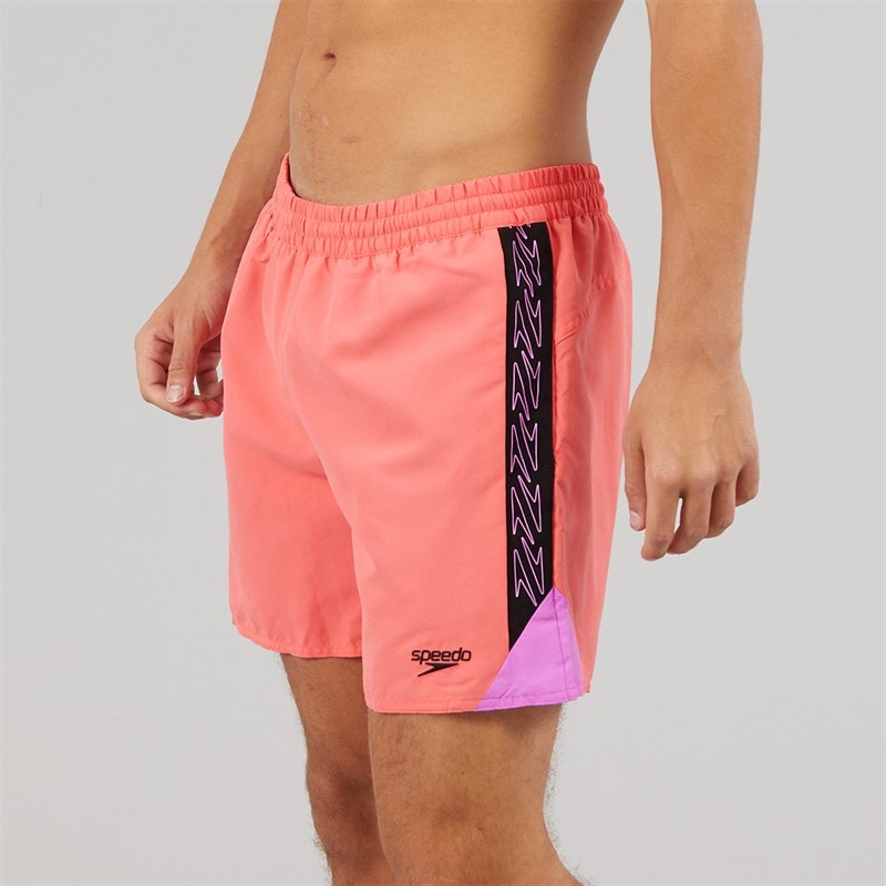 Speedo Mens Hyperboom Splice 16 Inch Swim Shorts Coral Sands - Image 2