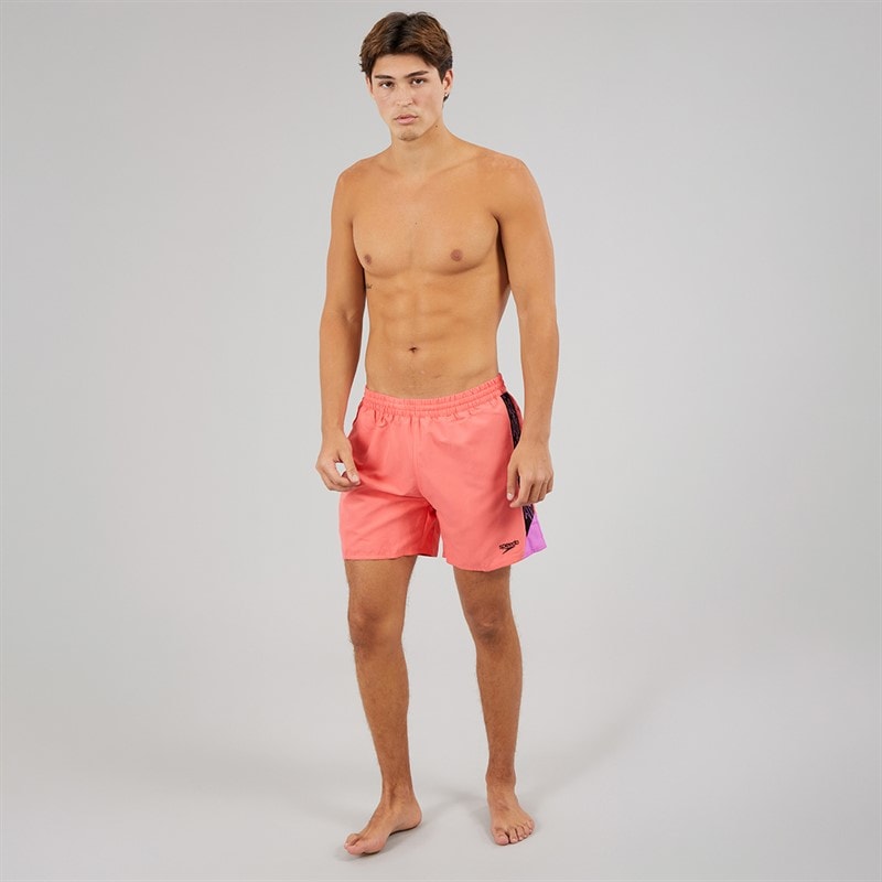 Speedo Mens Hyperboom Splice 16 Inch Swim Shorts Coral Sands - Image 4