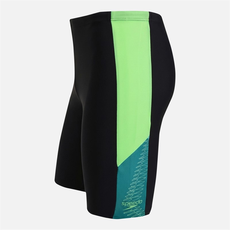 Speedo Mens Dive Splice Jammers Black/Turquoise Gem - Image 3