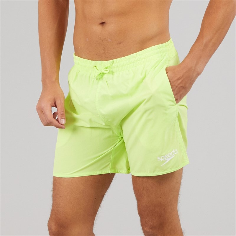 Speedo Mens Essentials 16 Inch Water Shorts Electric Lime/Cobalt/Iris Mirror