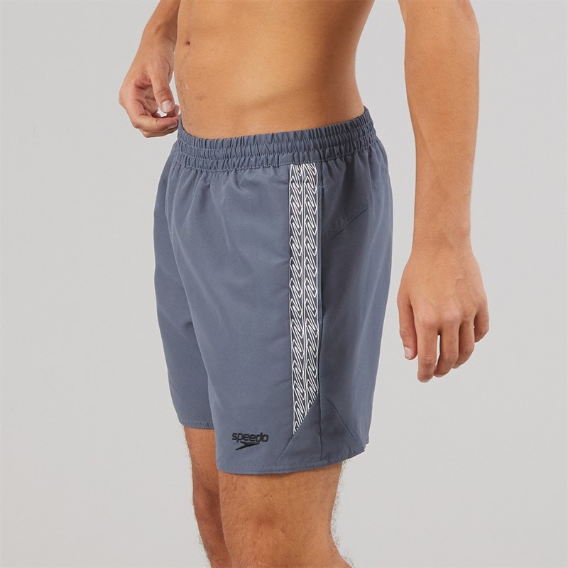 Speedo Mens Hyperboom Splice 16 Inch Swim Shorts Grey Lead/Black - Image 2