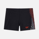 Speedo Junior Boys Placement Print Aqua Shorts Red Ginger