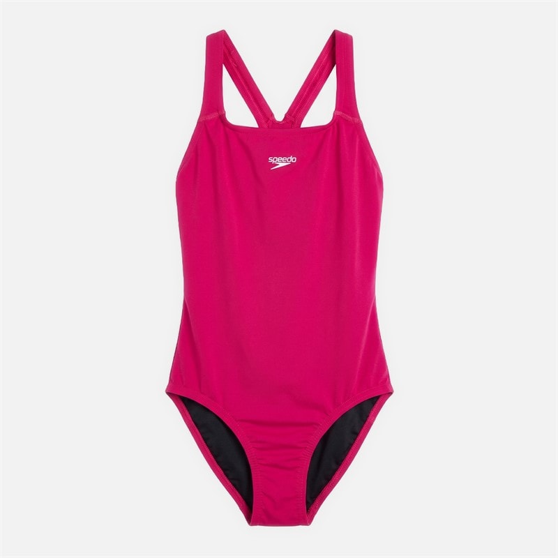 Speedo Junior Girls Endurance+ Medalist One-Piece Swimsuit Electric Pink