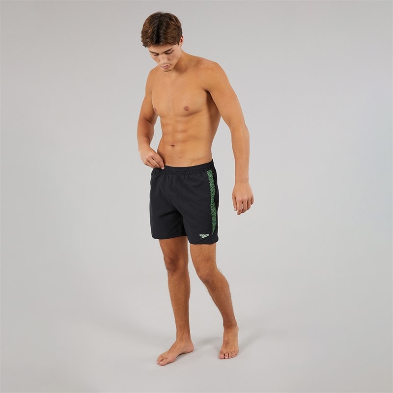 Speedo Mens Hyperboom Splice 16 Inch Swim Shorts Black/Alfalfa Green - Image 3