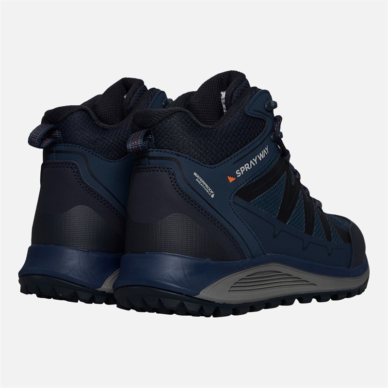 Sprayway Mens Burbage Mid Hydrodry Waterproof Walking Boots Navy - Image 3
