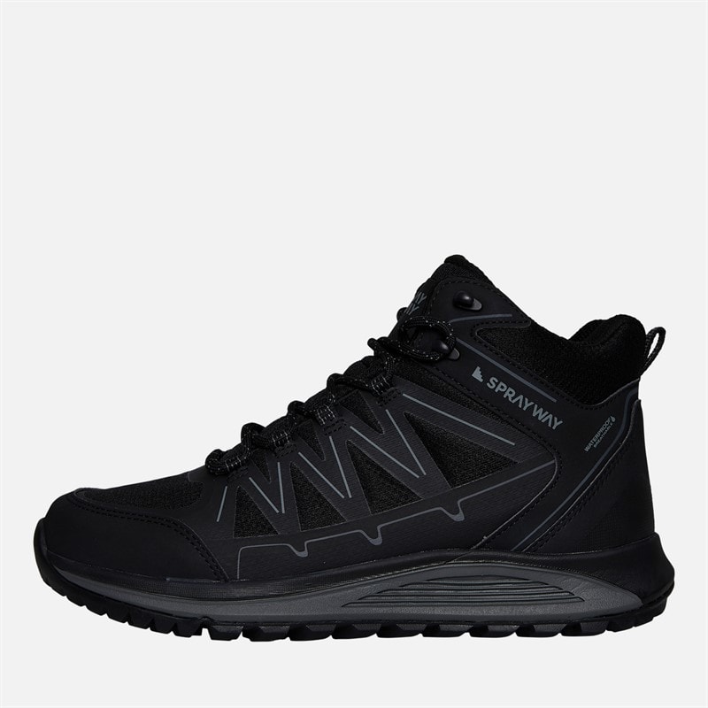 Sprayway Mens Burbage Mid Hydrodry Waterproof Walking Boots Black