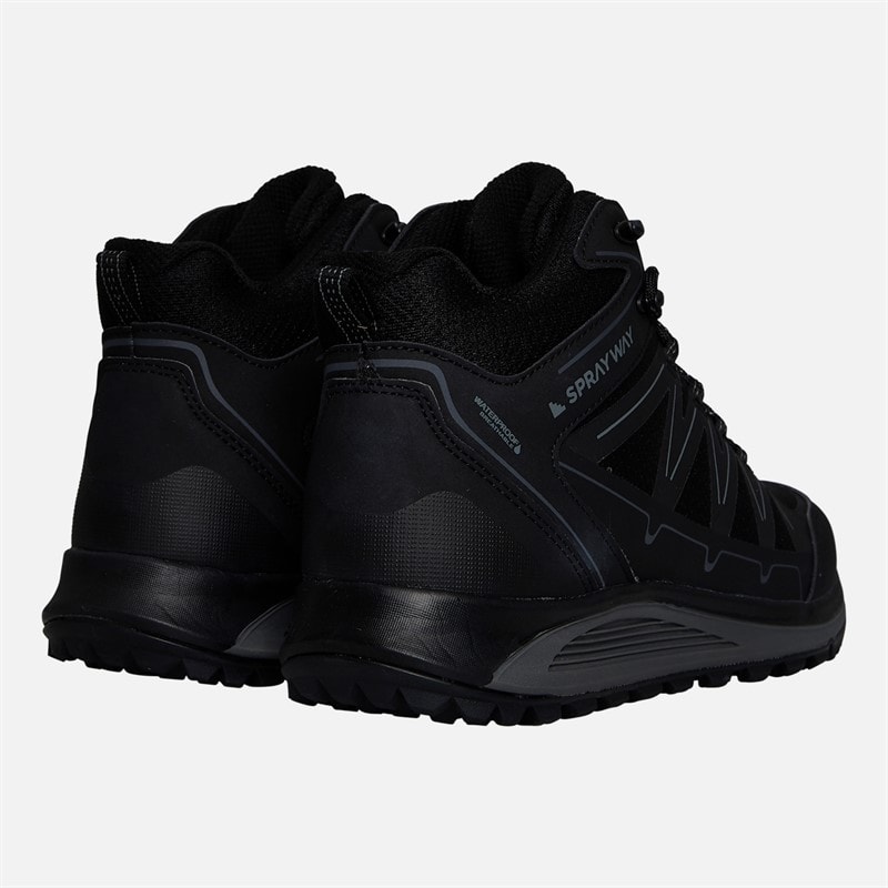 Sprayway Mens Burbage Mid Hydrodry Waterproof Walking Boots Black - Image 3