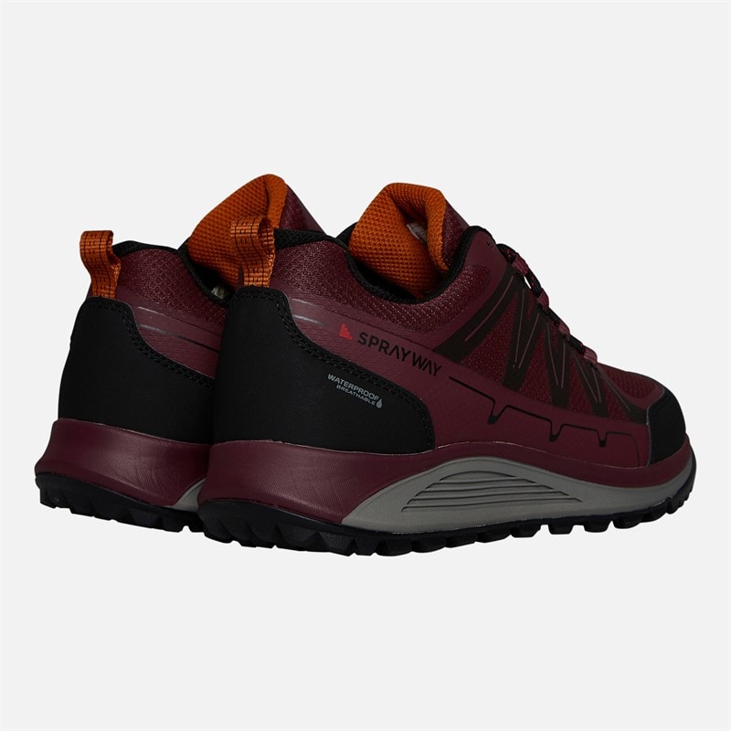 Sprayway Mens Burbage Low Hydrodry Waterproof Walking Shoes Maroon - Image 3