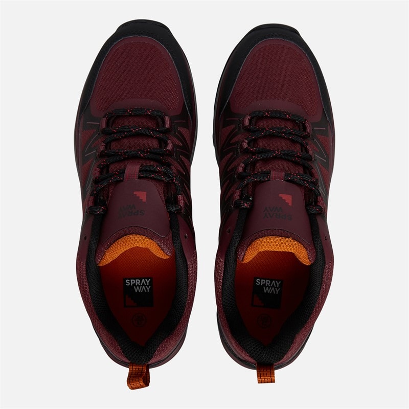 Sprayway Mens Burbage Low Hydrodry Waterproof Walking Shoes Maroon - Image 4