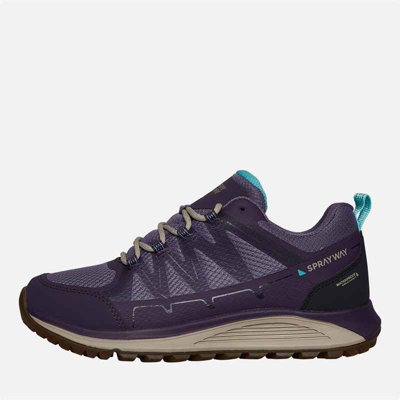 Sprayway Womens Burbage Low Hydrodry Waterproof Walking Shoes Purple - Image 1