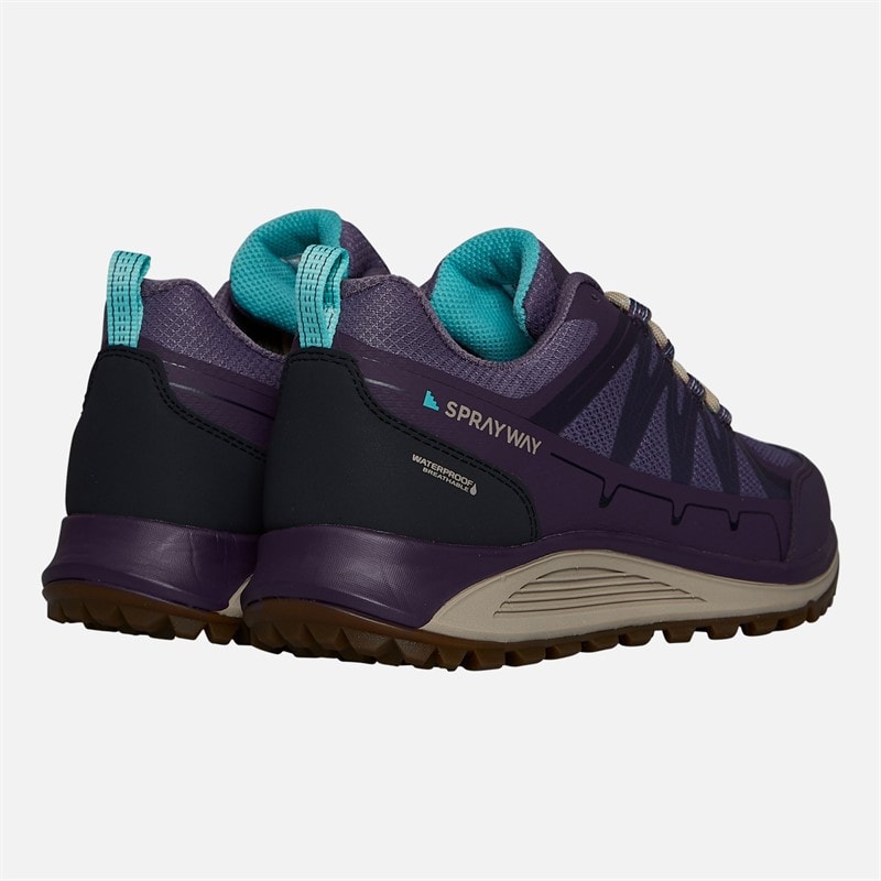 Sprayway Womens Burbage Low Hydrodry Waterproof Walking Shoes Purple - Image 3