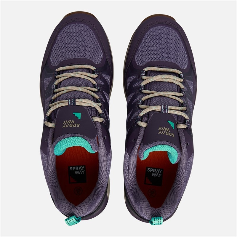 Sprayway Womens Burbage Low Hydrodry Waterproof Walking Shoes Purple - Image 4