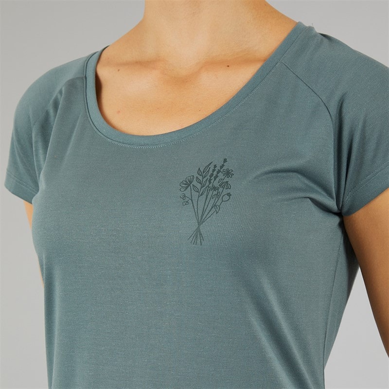 Sprayway Womens Wild Flower Graphic T-Shirt Balsam Green - Image 3